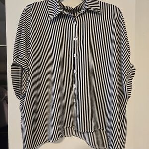 SHEIN Monochrome Striped Shirt